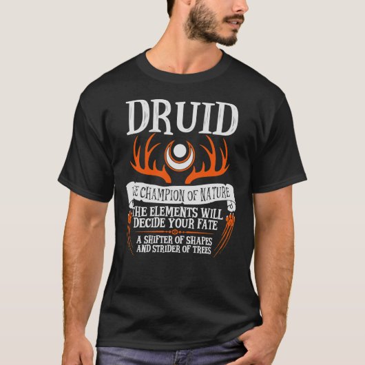 DRUID, THE CHAMPION OF NATURE - Dungeons & Dra T-shirt (Voorkant)