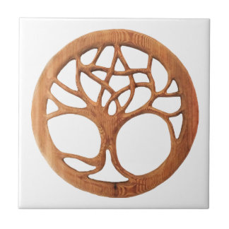 Druid Tree met verborgen Keltische pentakel Tegeltje