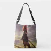 Druid Warrior Princess Fantasy Art Crossbody Tas (Voorkant)