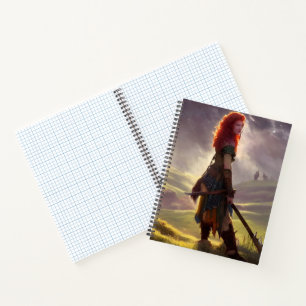 Druid Warrior Princess Fantasy Art Graph Notitiebo Notitieboek