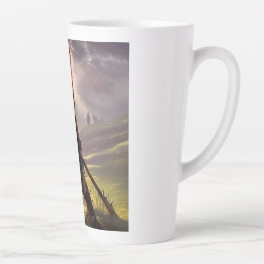 Druid Warrior Princess Fantasy Art Latte Mok (Rechts)