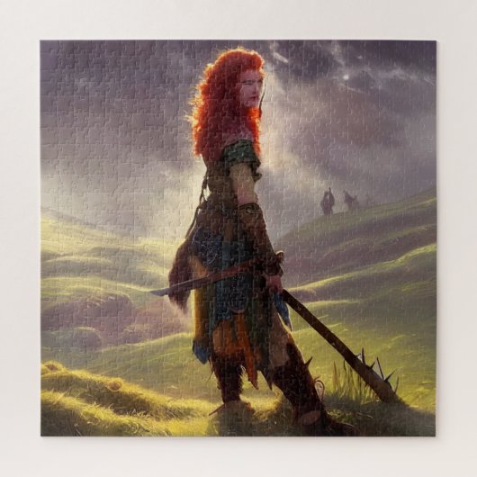 Druid Warrior Princess Fantasy Art Legpuzzel (Verticaal)