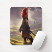 Druid Warrior Princess Fantasy Art Muismat (Met muis)