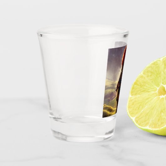 Druid Warrior Princess Fantasy Art Shot Glas (Links)