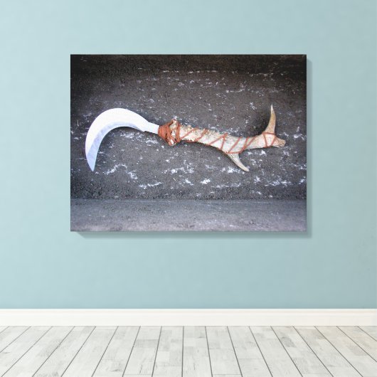 Druida, bolline, druid, hoz, wicca canvas afdruk (Insitu (Houten vloer))