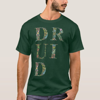 Druïde Bloemen Typografie T-shirt