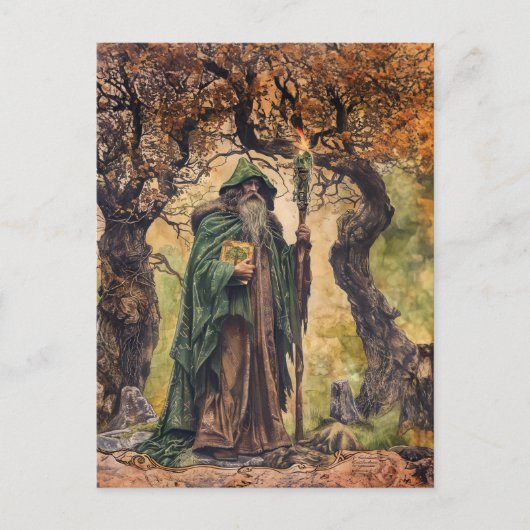 Druïde Keltische wijze priester van Natuur Briefkaart (Voorkant)