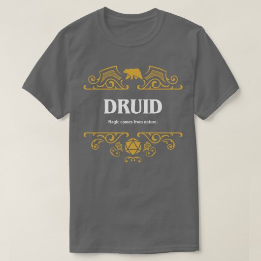 Druïde Klasse Tafeltop RPG Gaming 1 T-shirt (Design voorkant)