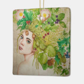 Druïde mooie waterverf keramisch ornament (Links)