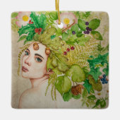 Druïde mooie waterverf keramisch ornament (Voorkant)