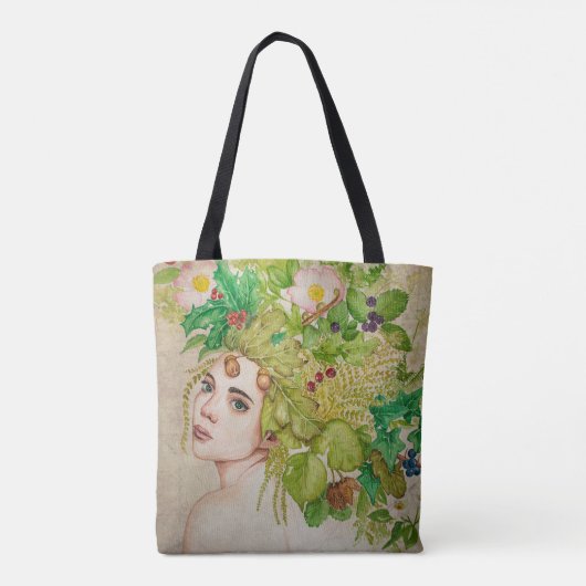 Druïde mooie waterverf tote bag (Achterkant)