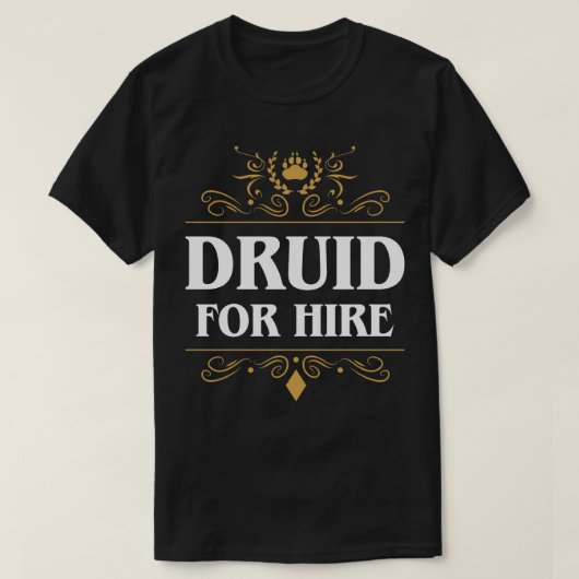 Druïde te huur t-shirt (Design voorkant)