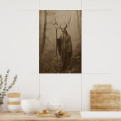 Druïde van het Bos, Vintage fotografie, Kunst Poster (Keuken)