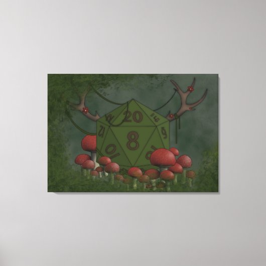 Druïden D20 Canvas Afdruk (Voorkant)