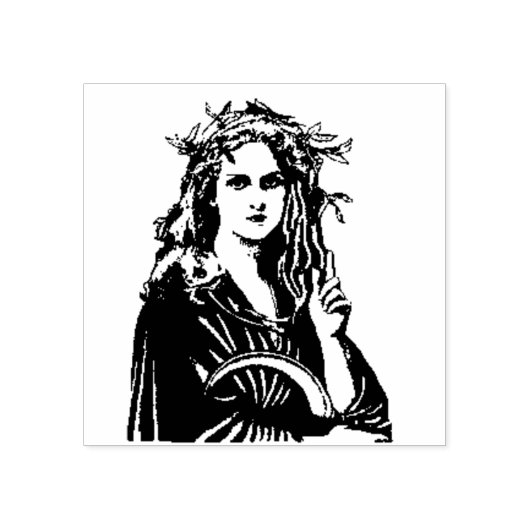 Druïden houten stempel (Afrduk)