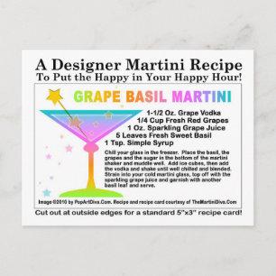 Druif Basil Martini Recept Briefkaart