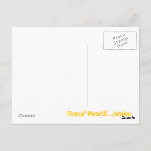 Druif Beach Aruba Briefkaart (Achterkant)