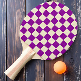 Druif & Crème Geruit Patroon Tafeltennisbatje