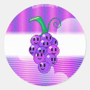Druif emotes cirkel stickers (aanpasbaar)