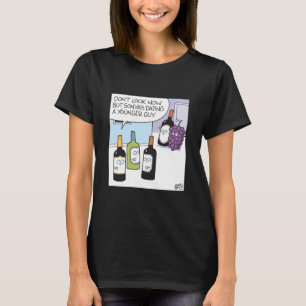 Druif en wijn daten t-shirt