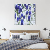 Druif Hyacinten in Snow Canvas Print (Insitu (Slaapkamer))
