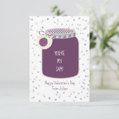 Druif Je bent mijn Jam Photo Classroom Valentijn Kaart (Staand voorkant)