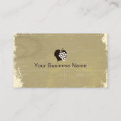  druif Logo verouderd papier textuur wijnmakerij Visitekaartje (Voorkant)