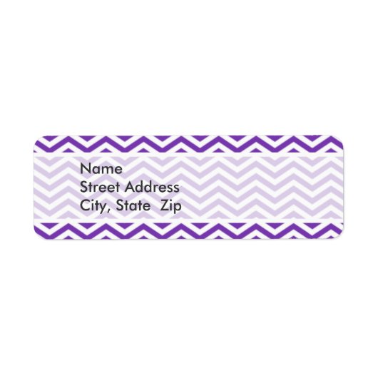 Druif Paarse Chevron strepen Etiket (Voorkant)