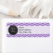 Druif Paarse Chevron strepen; Krijtbord look Etiket (Insitu)