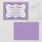 Druif Paarse Chevron strepen Visitekaartje (Voorkant / Achterkant)