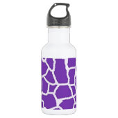 Druif Paarse Giraffe Dierenprint Waterfles (Voorkant)