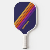  Druif Regenboog Gestreept met Naam Pickleball Paddle (Achterkant)