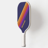  Druif Regenboog Gestreept met Naam Pickleball Paddle (Links)