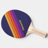 Druif Regenboog Gestreept met Naam Tafeltennisbatje (Zijkant)