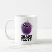 Druif Scott Grappig Fruit Grape Pun Koffiemok (Links)