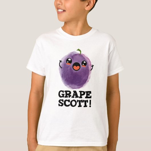 Druif Scott Grappig Fruit Grape Pun T-shirt (Voorkant)