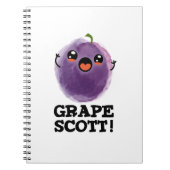 Druif Scott Grappige Fruit Druiven Woordgrap  Notitieboek (Voorkant)