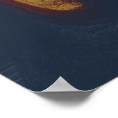 Druilerige aardetone vloeibare abstracte werveling poster (Hoek)