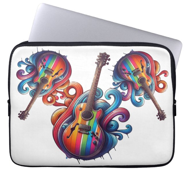 Druipend Geluid Laptop Sleeve (Voorkant)
