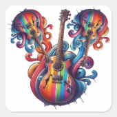 druipend geluid vierkante sticker (Voorkant)