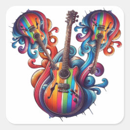 druipend geluid vierkante sticker