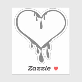  druipend hart sticker