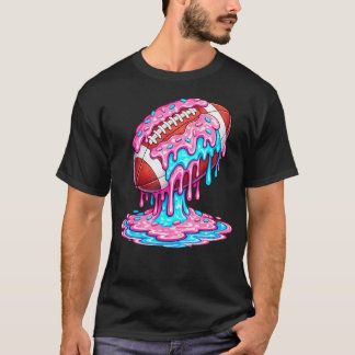 Druipend IJscrème Voetbal Strooigoed Amerikaans T-shirt