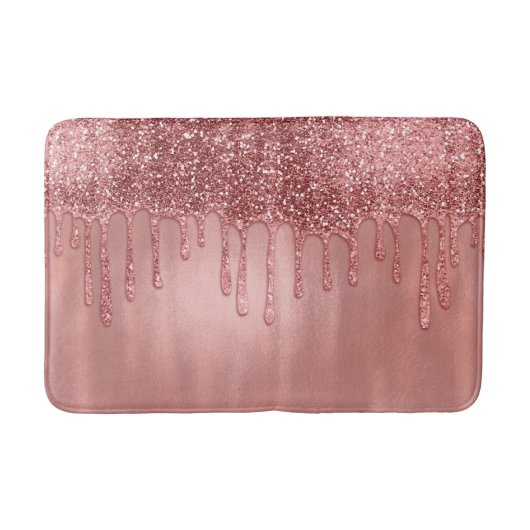 Druipend in roze gouden glitters mooie roze druppe badmat (Voorkant)
