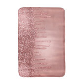 Druipend in roze gouden glitters mooie roze druppe badmat (Voorkant Verticaal)