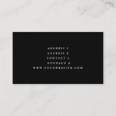 druipend zwart glitter visitekaartje (Achterkant)