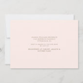 Druipende botanische champagne blush bruiloft fees kaart (Achterkant)
