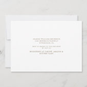 Druipende botanische champagne witte bruidsdouche kaart (Achterkant)