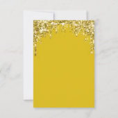 Druipende gele gouden glitter bruidsjurk voor Swee Kaart (Achterkant)