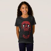 Druipende Rode Schedel: Gotische Rand T-shirt (Voorkant volledig)